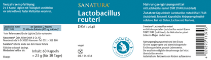 Sanatura Lactobacillus Reuteri 60 Kapseln