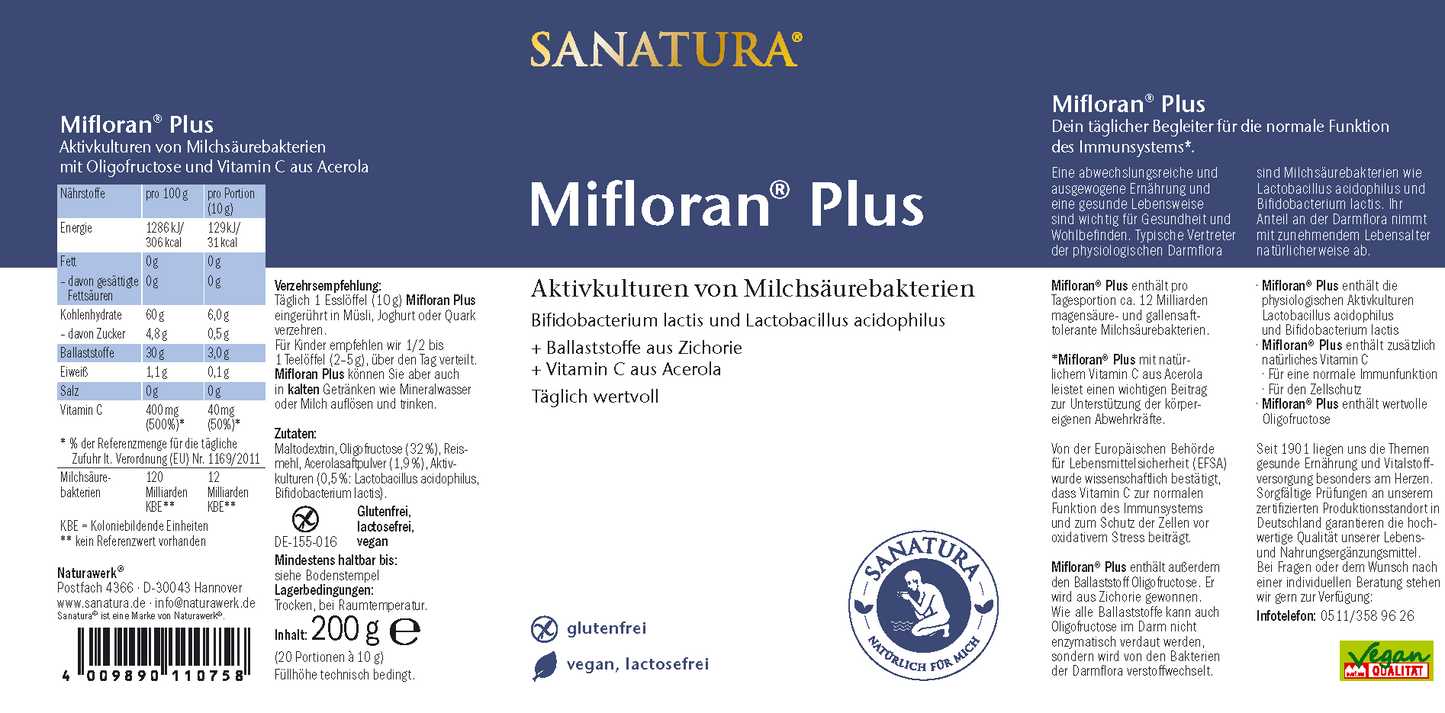 Sanatura Mifloran Plus 3 x 200g